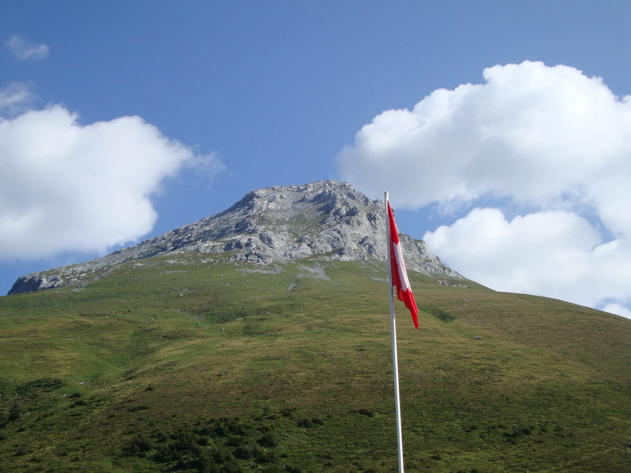 The Wissberg seen from the Fürenalp, in summer.