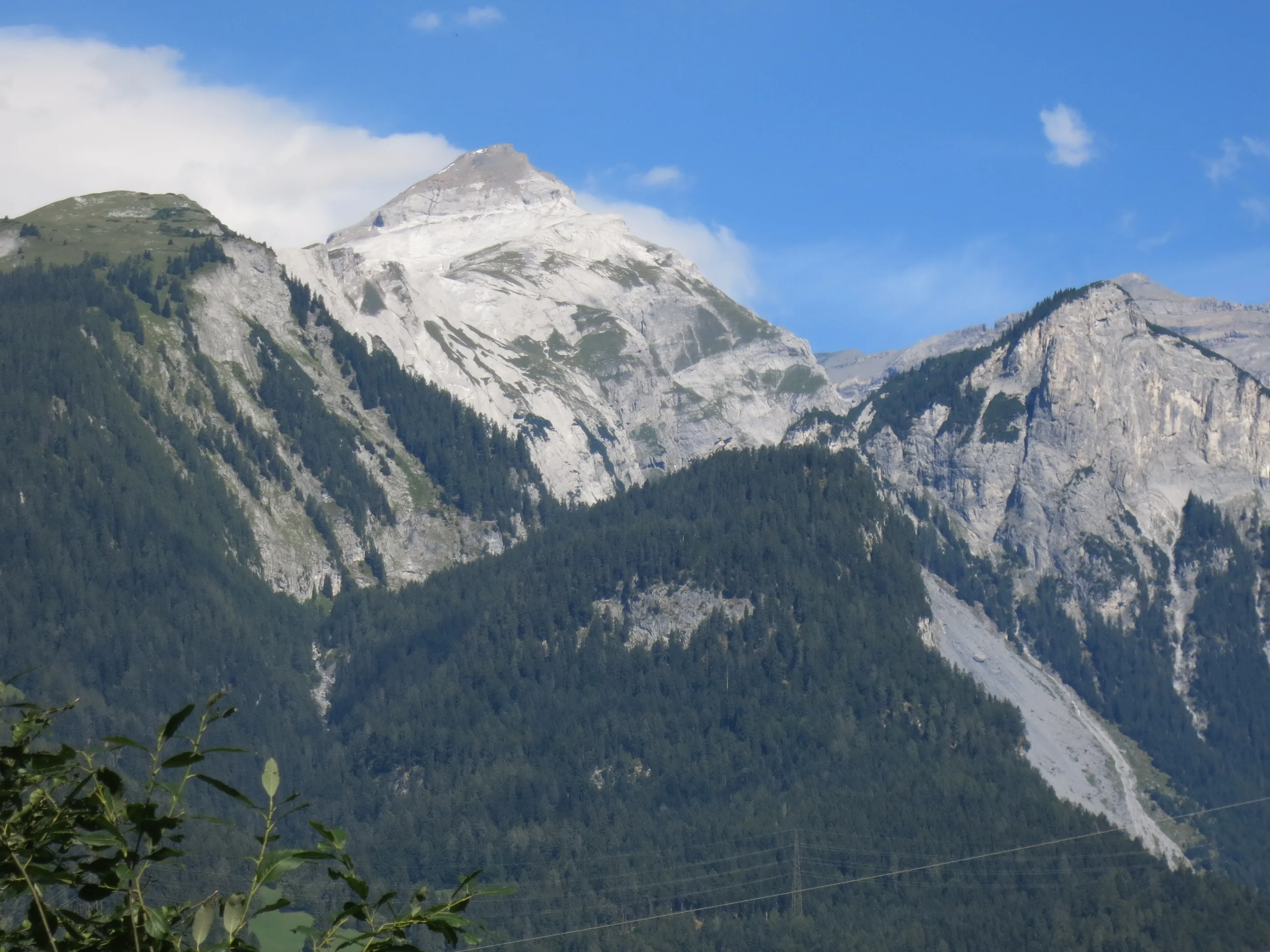 The Ringelspitz (3247 m), highest mountain in the canton of St. Gallen, from the south.