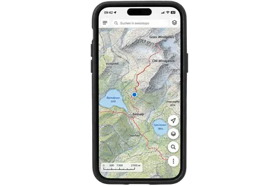 Phone with downloaded map